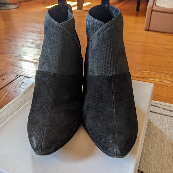 Calvin Klein Black Zella Suede Booties - Picture 7 of 11
